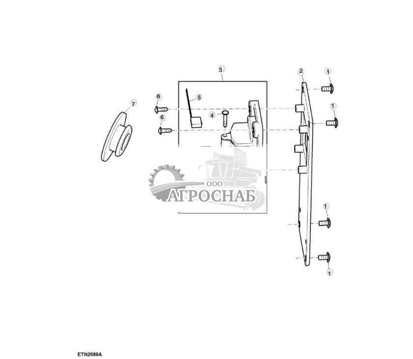 Управление, внешняя задняя сцепка 